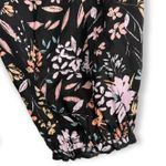 Lane Bryant NWT 18/20 Top Ruffle Surplice Peplum Blouse Black Dark Floral Print Photo 7