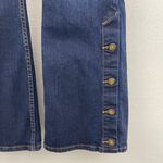 Anthropologie Pilcro Dark Wash High Rise Button Hem Boho Indie Bootcut Jeans Photo 7