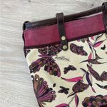 Lucky Brand  Vintage Butterfly Leather Canvas Drawstring Backpack Photo 5