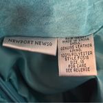Newport News  Turquoise Blue Suede Leather Pencil Skirt Sz 18 Western Rodeo Photo 4