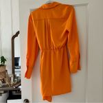 House of Harlow  1960 Golden Yellow Long Sleeve Collared Shirt Dress Size Small Photo 3