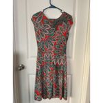 Enfocus Studio Women’s Dress Enfocus Petite 10P Red‎ Paisley Multicolor Floral Boho Summer Work Photo 4