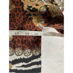 1669 90s Vintage Yves St. Clair Animal Print Short Sleeve Size 10 Medium Black Photo 3