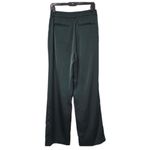 Ella Rafaella Pleated Wide Leg Pants Emerald Green Size 6 TJ962 Silk Like Photo 1