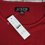 J.Crew  Long-sleeve dress in jersey crepe Berry Sangria XS NWT Ruched Midi Photo 2