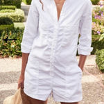 Frank & Eileen Ireland Romper Women’s Size Large White Italian Performance One P Photo 0