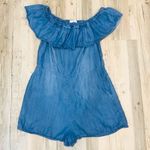 Clover Canyon Boutique Clover + Scout  Denim Off The Shoulder Romper sz Medium Photo 8