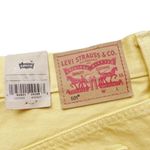 Levi's  501 Button Fly Jean Shorts Yellow Cut Off Hem Size 32 NWT Photo 2