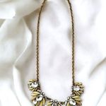 J.Crew  Beige/Taupe Stone and Crystal Gold Chain Statement Necklace Photo 1