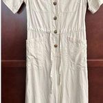 Marine layer  Cream Button-Up Jumpsuit Photo 0