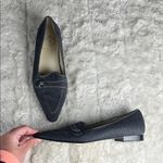 Anne Klein Dark Gray Pointy Toe Loafers with Button Detail Womans Size 9 Photo 2