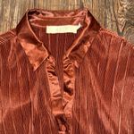 ASTR The Label Ferran Plisse Cutout Long Sleeve Midi Dress Rust Size Medium Photo 5