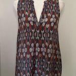 Joie gray, red & purple watercolor sleeveless silk tank top size XS Photo 1