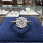 5Ct CZ Solitaire Ring 18K White Gold Plated Six Prong Setting Sz 5 NWT Silver Photo 4