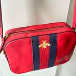 Gucci  Webby Bee Crossbody Camera Bag - Red/Navy Photo 6