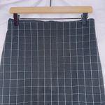EXPRESS Black Plaid High Waisted A-line Midi Pencil Skirt size 6 Photo 2