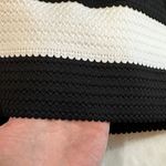 EXPRESS Black and White Striped Bandage Mini Skater Skirt Photo 2
