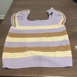 Stylish Lavender and Tan Women's Casual Top Purple Size M Photo 5