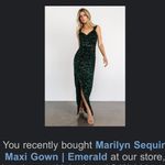 Baltic Born Green Sequin Marylin Maxi Dress Photo 3