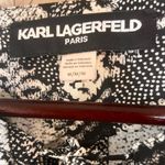 Karl Lagerfeld Karl Lagerfield Paris Tie Front Ruffle Long Sleeve Blouse Black White Medium Photo 2