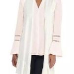 The Limited  Vest Marshmallow White Knit Ruffle Hem Open Front Cardi Sz XL NWT Photo 1