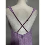 Victoria's Secret Lace Slip Dress Purple Lingerie Mini Dress Back Sleeveless LG Photo 3