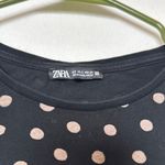ZARA  Black Polka Dot Women's Top Photo 1