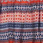 Raga Red and Blue Flirty Boho Mini Skirt NWT Size XS Boho Print Full Skirt Photo 4