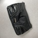 Burberry Cosmetics Bag Black Patent Leather Zip Travel Logo Womens Small *Flaw Photo 8