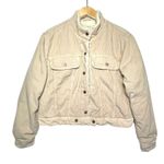 Anthropologie PILCRO Women’s Shrunken Sherpa Lined Tan Corduroy Jacket Photo 2