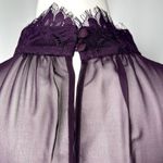 Likely Revolve NYC Purple Lace Mini Dress Long Sleeve Size 10 Sheer Plum ($278) Photo 4