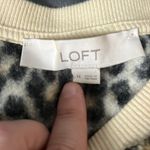 Loft  Leopard Print Fleece Shirt Size Medium Photo 6
