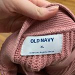 Old Navy  Pink Ribbed V Neck Button Front Cardigan Sweater XL Casual Chunky Knit Photo 4
