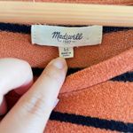 Madewell Striped Tee Hi Low Hem Burnt Orange Knit Top 3/4 Sleeve Womens Size M Size M Photo 2