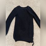 Lulus New Stretch Black Knit Sweater Lace Up Photo 12