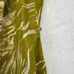 Jason Wu linen blend Silk trim Palm Print Halter Dress Green Size 10 no belt Photo 4