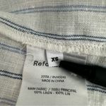 Reformation  Women’s Preston 100% Linen Striped Button Down Shirt XS Photo 4