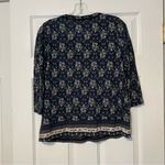 Lucky Brand  navy floral print shirt S Photo 6