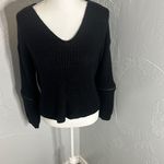 Poof! Classic Black V-Neck Sweater Photo 6