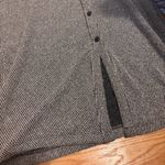 Anthropologie  Womens Medium Gray Ribbed Knit Ruched Button Front Midi Dress Photo 12