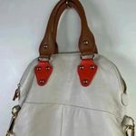 Emma Fox ‎ White Leather Fold Over Crossbody Purse Photo 5