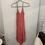 Audrey 3+1 Pink Gauze Crinkle Maxi Dress Spaghetti Strap Bohemian Resort Photo 1