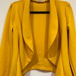 Womens Plain Cropped Slim Fit Blazer Suit Work Formal Coat Ladies Jacket Tops Green Size M Photo 4