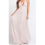 Show Me Your Mumu  Magic Mauve Glitter‎ Luna Halter Dress in Champagne Pink Small Photo 1
