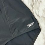 Speedo  Black Plus Size One Piece Athletic Racer Back Swimsuit Bra Cups Classic Photo 2