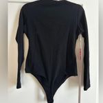 NWT Pumiey Knot Front Bodysuit Black Large Photo 4