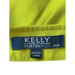 Kelly Clinton Lightweight Bright Yellow Green Floral 3/4 Sleeve Pullover Top 24 Photo 9