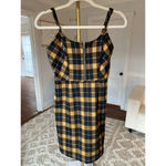 No Boundaries Dark Academia Plaid Bodycon Mini-Dress Grunge Y2K Punk Boho Yellow  Photo 1