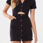 Forever 21 Black Denim Cutout Dress Photo 0