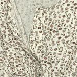 Japna ‎ Floral Print Long Sleeve Smocked Waist V Neck cropped Top Photo 3